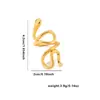 Anillo de apertura geométrica popular europeo y americano de acero de titanio personalidad femenina hip hop línea cruz pequeña serpiente anillo de acero inoxidable venta al por mayor