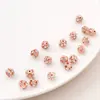 Contas de Bola de Diamante de Cobre Contas Espaçadoras Feitas à Mão DIY Pulseira Colar Chaveiro Contas Soltas Acessórios Material Joias