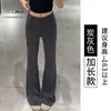 Calças Americanas de Cintura Baixa Boot Cut para Mulheres na Primavera e Outono 2025 Novas Calças de Veludo Flare de Cintura Alta Slim Casuais Outono e Inverno