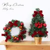 Nuevo adorno de árbol de Navidad de escritorio pequeño de Amazon Exhibición navideña de ventana Corona para sala de estar Decoración de árbol de Navidad