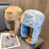 2024 Inverno Quente Homens e Mulheres Lei Feng Cap À Prova de Frio Ao Ar Livre Pele De Coelho Moda Casual Big Ear Cap Ciclismo À Prova De Vento Chapéu