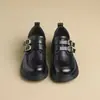 Mocasines de estilo británico con plataforma y aumento de altura para mujer, nuevo modelo otoño 2026, zapatos slip-on de piel suave con tacón grueso, zapatos pequeños de cuero JK