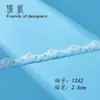 Encaje Ondulado de Diente de Perro Hecho a Mano DIY Accesorios para Ropa Decoración de Cortinas de Boda Suave y Amigable con la Piel Accesorios para el Cabello de Doble Cara