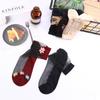 Calcetines anti-grietas para Mujer verano delgados fondo de algodón Seda Cristal ligeros transpirables absorción de humedad calcetines oscuros de tubo corto