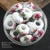 Jingdezhen Contas Aplicadas Acessórios para Joias DIY Contas Cerâmicas Azul e Branco com Furo Grande Acessórios para Pulseira de Roupa Contas de Porcelana Feitas à Mão