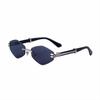 Nuevas Gafas de Sol sin Marco en Forma de Diamante de Moda para Hombre, Protección Solar, Gafas de Alta Gama para Conducir al Aire Libre, Gafas Transfronterizas