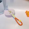 Lanyard de garra de gato de borracha macia de desenho animado pingente de chaveiro de carro acessórios de chaveiro de cor de doce macaron fofo decoração de bolsa