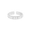 1058 K-Style Ins Nicho Diseño de Lujo Accesible Versátil Patrón de Piedra Flor Gota Esmalte Anillo Plata Esterlina S925 Anillo para Mujer