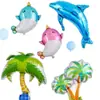 Nuevos Globos de Animales de Dibujos Animados con Temática Oceánica Ins Decoración de Cumpleaños de Bebé Decoración de Escena Delfines, Ballenas, Focas