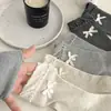 Calcetines de tela blanca Miu para mujer con lazo de encaje, calcetines holgados de dibujos animados, calcetines de media pantorrilla 25 Accesorios de moda de otoño Ins