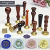 Carimbos de Selo de Cera Prontos com Designs de Matriz Mágica, Frases de Bênção, Temática de Plantas, Temática de Contos de Fadas, Cabeças de Cobre para Selo de Cera, Cabos de Madeira, Fornecimento Direto da Fábrica