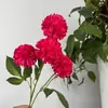 Flores Artificiales para Bodas: Crisantemo de Bola de 4 Cabezas, Rosa Copo de Nieve, Hibisco, Arreglo Floral para Salón de Bodas, Guía de Flores, Arreglo Floral, Hortensia