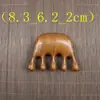 Peine de Masaje Meridianos de Sándalo Dorado Personalizado, Peine de Madera para Cuero Cabelludo y Cabeza, Peine Meridianos, Peine de Cinco Dedos para Terapia Capilar de Mujeres