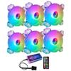Ventilador RGB Coolmoon Crystal Diamond para Computadora de 12 cm, Círculo de Luz de Diamante Symphony ARGB, Ventilador ARGB para Gabinete de 6 Pines