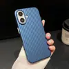 Adecuado para Iphone18Promax Funda para Teléfono Móvil con Patrón de Rejilla Corrugada, Simple Funda Protectora Dura tipo Piel para Apple 17 Anti-Caídas