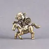 Adornos de Latón con Motivo de Caballo, Doce Accesorios de Caballo del Zodiaco, Billetera de Cobre y Colgantes para Teléfono con Hilo Rojo Estilo Antiguo
