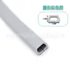 Canaleta de Piso de PVC Autoadesiva, Fita Isolante Anti-Pisoteio para Fios Elétricos e Cabos de Rede, Tira de Borracha Macia, Tira de Vedação de Cabos