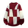 2026 Comercio Exterior Transfronterizo Otoño/Invierno Suéter de Punto con Cuello Redondo para Hombre Ropa de Punto Talla Grande Moda Casual Bloque de Color Camiseta Básica