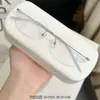 Nuevo y elegante armazón de anteojos sin montura de titanio puro con borde cortado, popular armazón de anteojos semi-titanio ultraligero, anti-luz azul, apto para lentes de prescripción