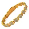 Pulseira Magnética Redonda Popular com Pedras Inteiras Transfronteiriça Moda Europeia e Americana Fecho de Linha Única Pulseira Magnética Antiestática para Mulheres em Estoque