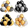 Kit de Balões Cruzados 12 Polegadas Espessos Ouro Rosa Ouro Preto 12 Balões de Látex Decorativos para Festa de Casamento Aniversário