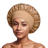 Touca de Cetim de Alta Elasticidade de Aba Larga Transfronteiriça da Amazon Chapéu para Cuidados com o Cabelo de Salão de Beleza Feminino Chapéu para Pós-parto Quimioterapia