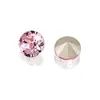 Pedras Strass Coloridas Dongzhou Crystal 7mm com Fundo Pontudo Redondo, Pedras Strass de Vidro Brilhantes Acessórios para Brincos DIY, Pedras Strass Empilháveis para Decorações de Nail Art