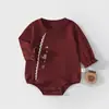 Mono de Bebé Estilo Princesa Primavera/Otoño Body de Algodón Puro Ropa Exterior para Bebé Estilo Chino Ropa Formal Body Elegante