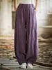(Personalizado) 26 Pantalones Largos Tie-Dye de Ramio Otoñales Desgastados, Pantalones Casuales Versátiles Artísticos de Algodón y Lino, Pantalones Únicos de Linterna para Viaje