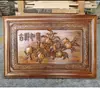 Nova Caixa de Medidor de Eletricidade de Madeira Maciça Estilo Chinês Pintura Decorativa Haste Hidráulica Sem Furo Abre para Cima Escultura em Relevo Pintura de Parede Tampa de Caixa Elétrica