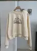 Moletom KEKEZOON com estampa de letras e gola redonda, top casual feminino de corte solto, versátil para o outono, camisa de manga comprida estilo coreano, 9063