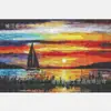 Nova Pintura de Diamante 5D Pôr do Sol Mar Vela diy Completa Diamante Pintura Decorativa Amazon Fronteira Fonte Fábrica Atacado