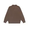 Suéter de Punto con Solapa Estilo Japonés Retro Color Sólido Punto 2025 Otoño e Invierno Nueva Tendencia Versátil Chaqueta Casual