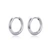 Joyería de metal de acero inoxidable impermeable resistente al desgaste que no se decolora arete circular en forma de C liso aretes modernos hip-hop para mujer hombres
