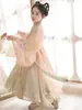 Hanfu Infantil 2026 Novo Estilo Vestido Tradicional Chinês de Manga Longa para Meninas Traje Antigo Vestido Traje Tang para Menina Roupa de Performance
