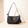 Bolsa de Ombro Kelly Lock em Couro Genuíno, Novo Estilo Bolsa Pequena Exquisita em Couro Bovino de Primeira Camada, Bolsa de Ombro de Alta Qualidade, Bolsa Transversal Crossbody