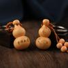 Colgante de llavero imitación madera de durazno madera maciza calabaza llavero para llaves de coche llavero de los doce zodiacos regalo YSK02