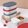 Caja Bento Cuadrada Sellada Separada Importada de Japón Excelente Caja de Almuerzo Caja para Frutas de Refrigerador de Cocina de 650 ml con Bandeja de Drenaje