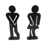 Venta caliente silueta hombres y mujeres puerta de baño logo decorativo colgante de madera impermeable tridimensional artesanía Amazon venta al por mayor transfronteriza