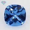 Huagang Gem Fertilizer Plaza 119# Cristal Azul Afilado Piedra Desnuda Almohada Cara de Anillo de Zafiro Artificial Anillo Incrustado