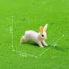 Adorno de Paisaje en Miniatura con Musgo Conejo Corriendo Conejo Sentado Decoración de Ensamblaje DIY Adorno de Planta Suculenta
