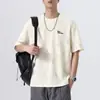 Camiseta de Manga Curta Jacquard Pesado Marca de Moda Masculina Verão 2025 Nova Chegada tamanho grande Roupas de Alta Qualidade Camiseta Top Americana