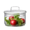 Almacenamiento sellado alimentos hogar cocina moderno minimalista borosilicato multicapa multifuncional transparente vidrio frasco de almacenamiento