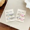 Presilha de Cabelo Colorida Coreana com Strass Coração Estrela Presilha Lateral Doce Versátil Presilha Jacaré Presilha para Franja Acessórios de Cabelo Textura Acessório de Cabeça