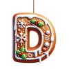 Novo Acrílico Transfronteiriço Plano Desenho Animado Acrílico Pingente de Natal Letras