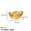 Lingote de vidro artificial amarelo lingote de vidro dourado decoração de cristal ornamentos de mesa para sala de estar pote de arroz decoração de cornucópia