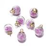 Pendientes Colgantes de Bola de Cristal Luminosa Colgante de Collar Lentejuela de Color Bola de Cristal DIY Accesorios de Joyería Hechos a Mano