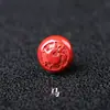 Cuentas del Zodiaco de Cinabrio Pulsera Trenzada DIY Cadena para Teléfono Llavero Accesorios Unisex Cuentas Sueltas de 12 mm Venta al por Mayor para Manualidades