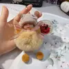 Lindo suave llavero de muñeca linda creativo accesorios de flor eterna de piel de conejo Rex colgante para bolsa de coche pequeño regalo al por mayor