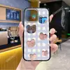 Funda Transparente de Oso a Cuadros Linda para iPhone 15 con Atracción Magnética, Acrílico de Alta Transparencia para Apple 16/17 Pro 14